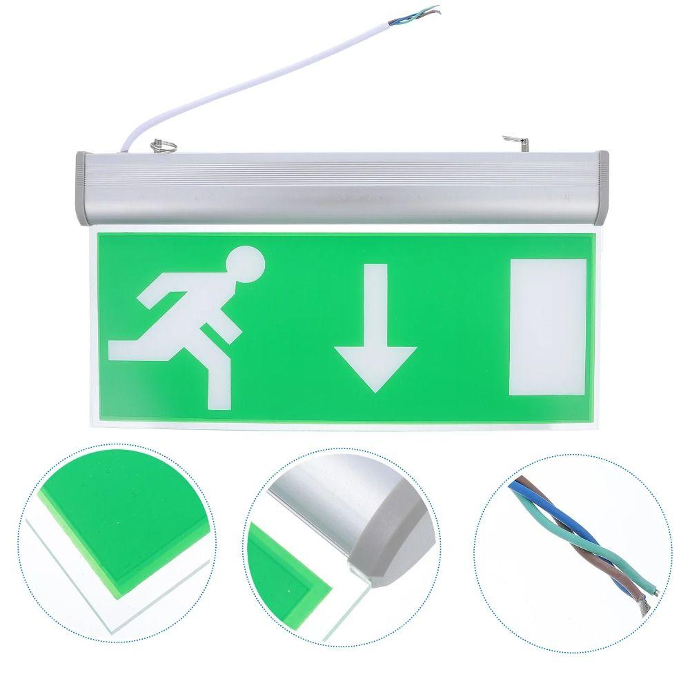 Green Bulb Evacuation Indicator Light Exit Sign Neon Light 110-240V Security Light Hospital