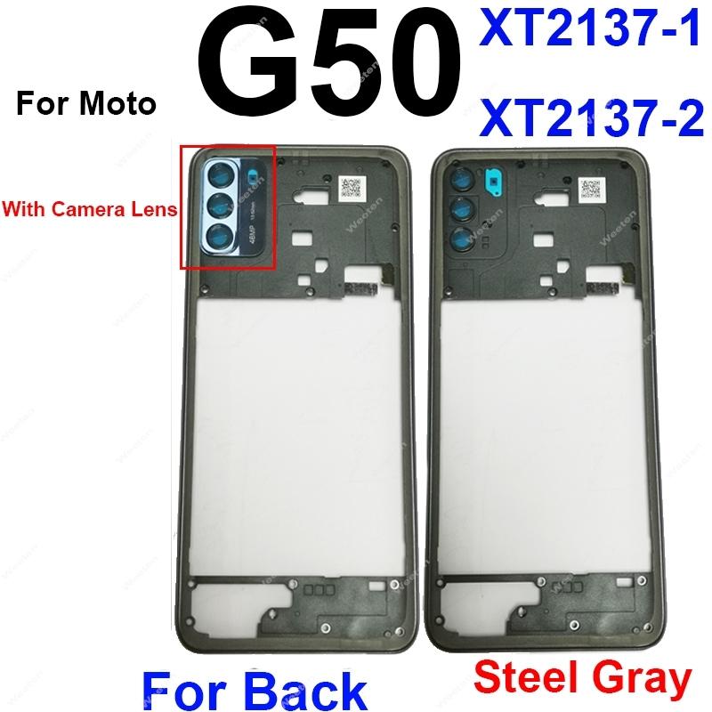 Middle Housing Frame For Motorola Moto G50 G50 5G XT2137-1 XT2137-2 XT2149-1 Middle Frame Cover Bezel Panel Flex Cable Parts