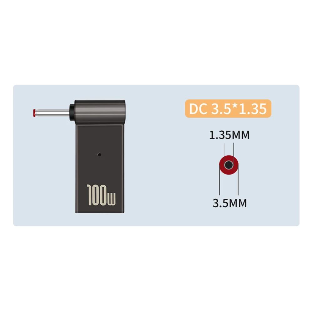 PD 100W Laptop Power Charger Supply Adapter USB Type-C Female To DC Male Jack Plug Converter for ASUS 19V 20V HP 19.5V Dell