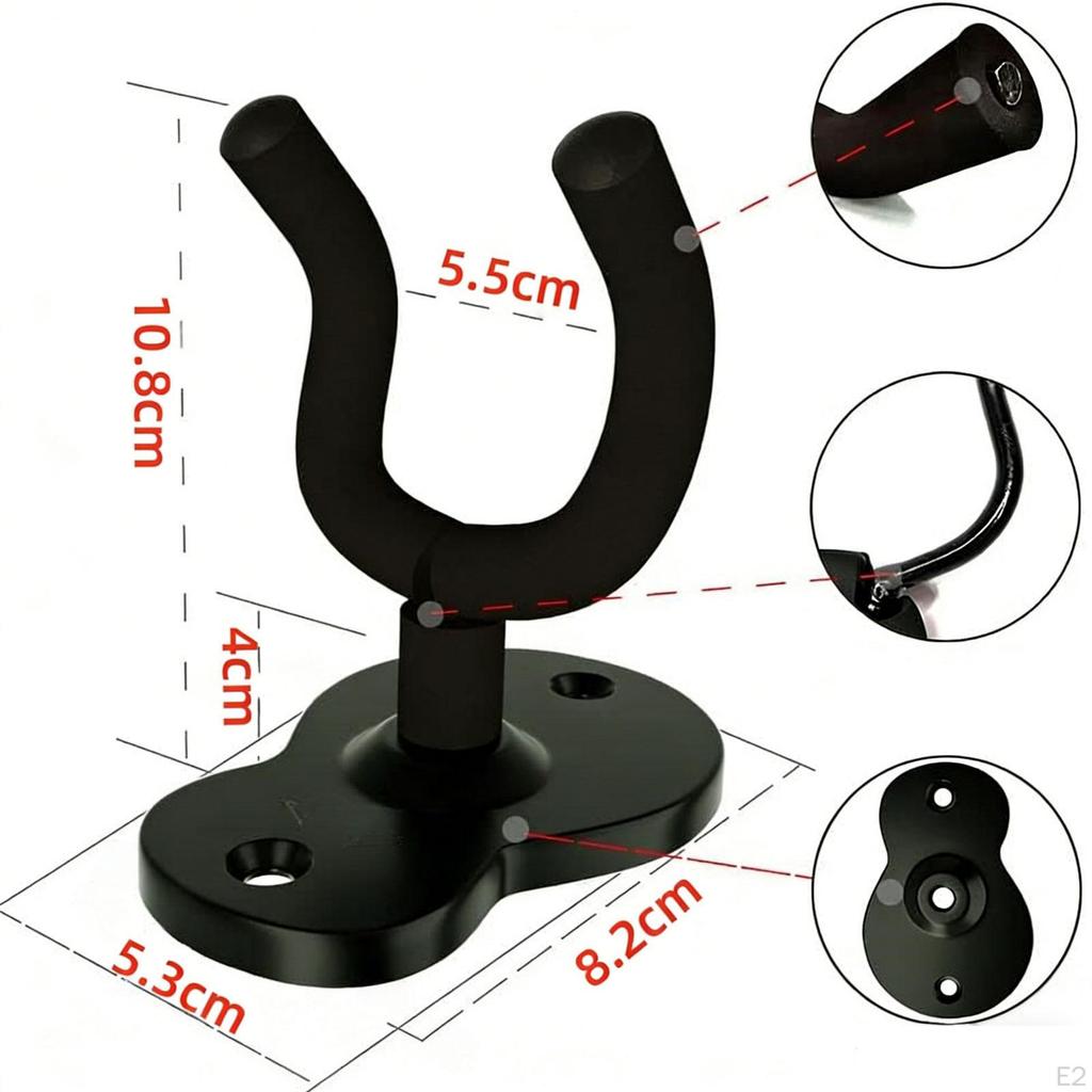 Guitar Wall Mount Display Rack with Screws Easy Install Stand Hanger Hook for Mandolin Lover
