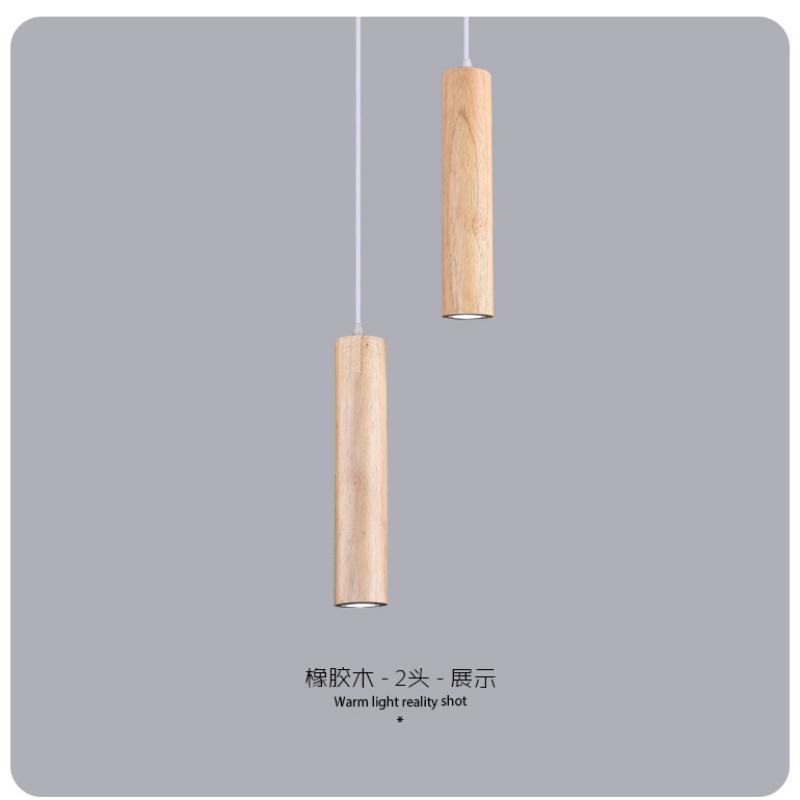 modern wood LED Pendant lights dining room Hangingamp bedroom lamp restaurant Rubber wood indoor decor Suspension lighting