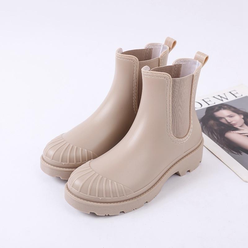 Chelsea fashion rain shoes women's platform rubber shoes environmentally friendly materials wear versatile work waterproof shoes women