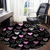 1pc Love Hearts Office Round Rug, Non-slip, Soft and Durable Office Rug for Interior Decoration, Perfect for Office,Decoration yy260204094