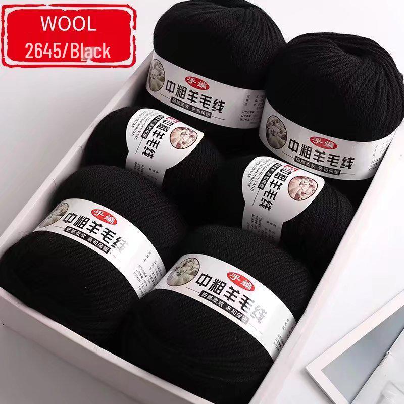 Silk Wool Acrylic Blend Medium Thickness Yarn, 4-Strand, for Hand Knitting Sweaters and Jackets