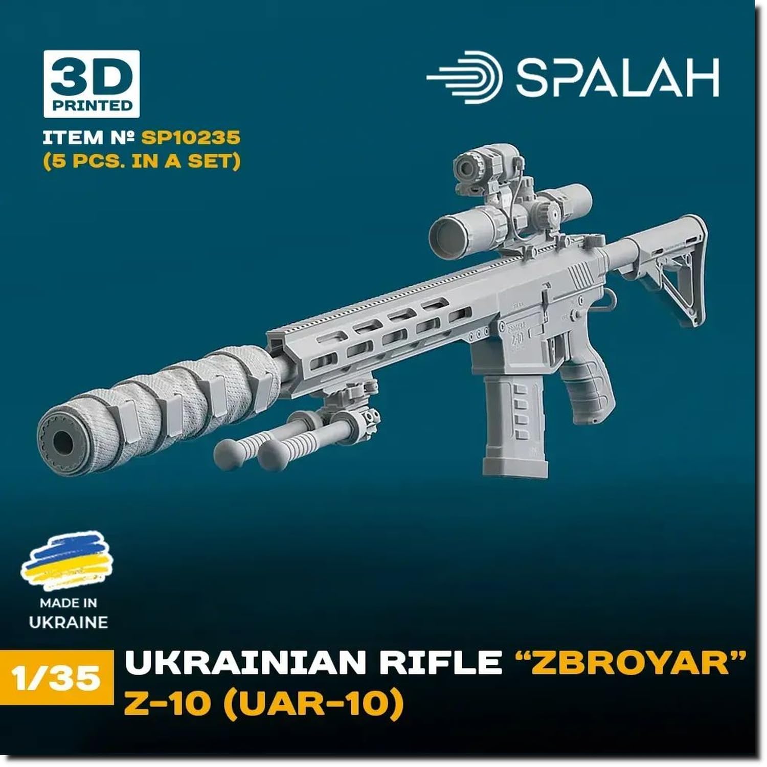 

SPARACH Ukrainian Zbroyer Sniper Rifle Resin Kit SPU10235 1/35 Z-10 5-Piece (Military)