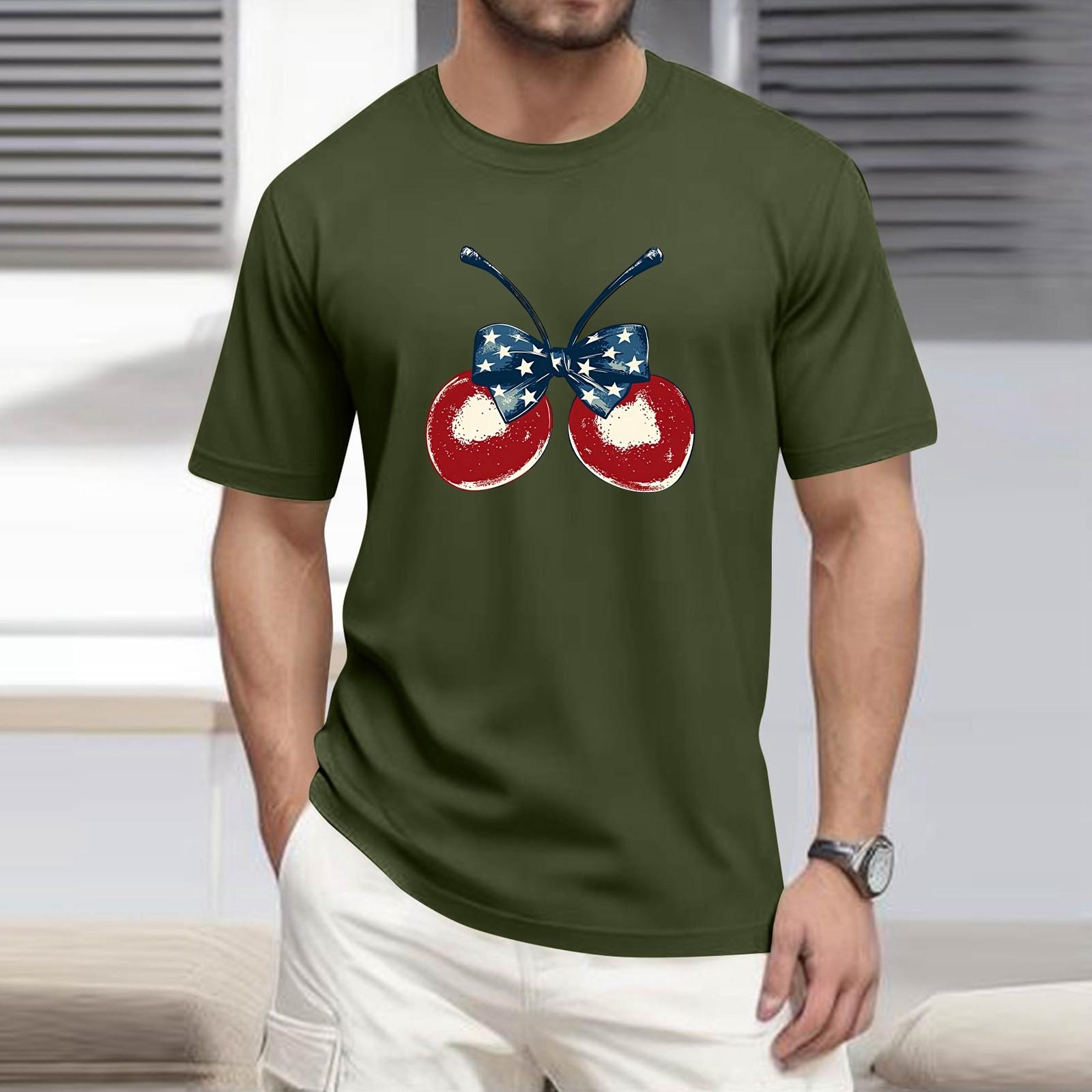 

Men s T Shirt Tee Print Short Sleeve Daily Weekend Fashion Round Neck Top S