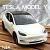 1:24 Tesla Model Y Model 3 Model S Metalllegierung Diecast Spielzeugauto Modell Sound und Licht Kinderspielzeug Sammlerstücke Geburtstagsgeschenke