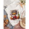Women's Patterned T-shirt Fashionable Duck Casual Round Neck Short Sleeved Top Summer Casual Shirt