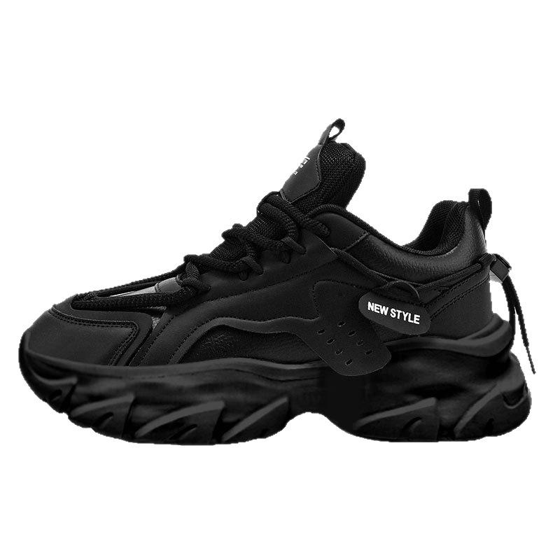 Dad Shoes New Four-season Breathable Non-slip Wear-resistant Sports Shoes Heightening Casual Shoes Running Shoes Thick Sole
