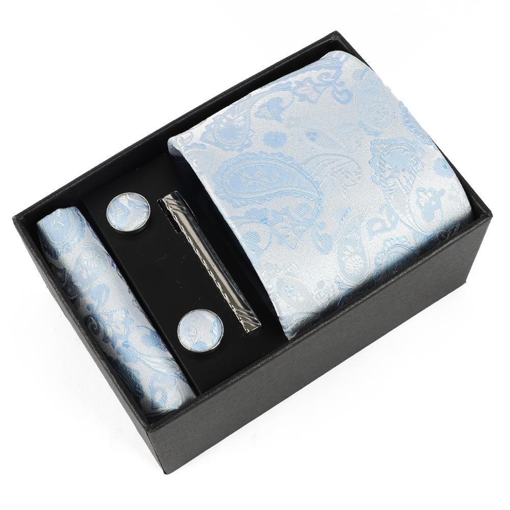 Heren Paisley Jacquard Stropdas met Cadeaubox - Elegante 8CM Cashew Design