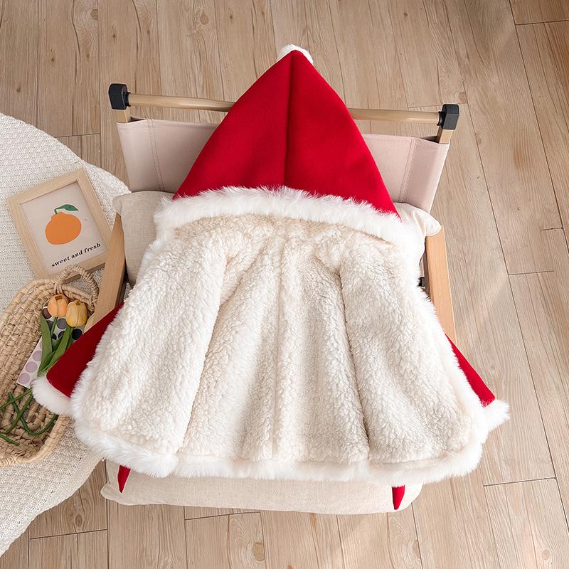 Pelerină de iarnă din catifea pentru bebelușă - Șal de prințesă rezistent la vânt pentru nou-născuți