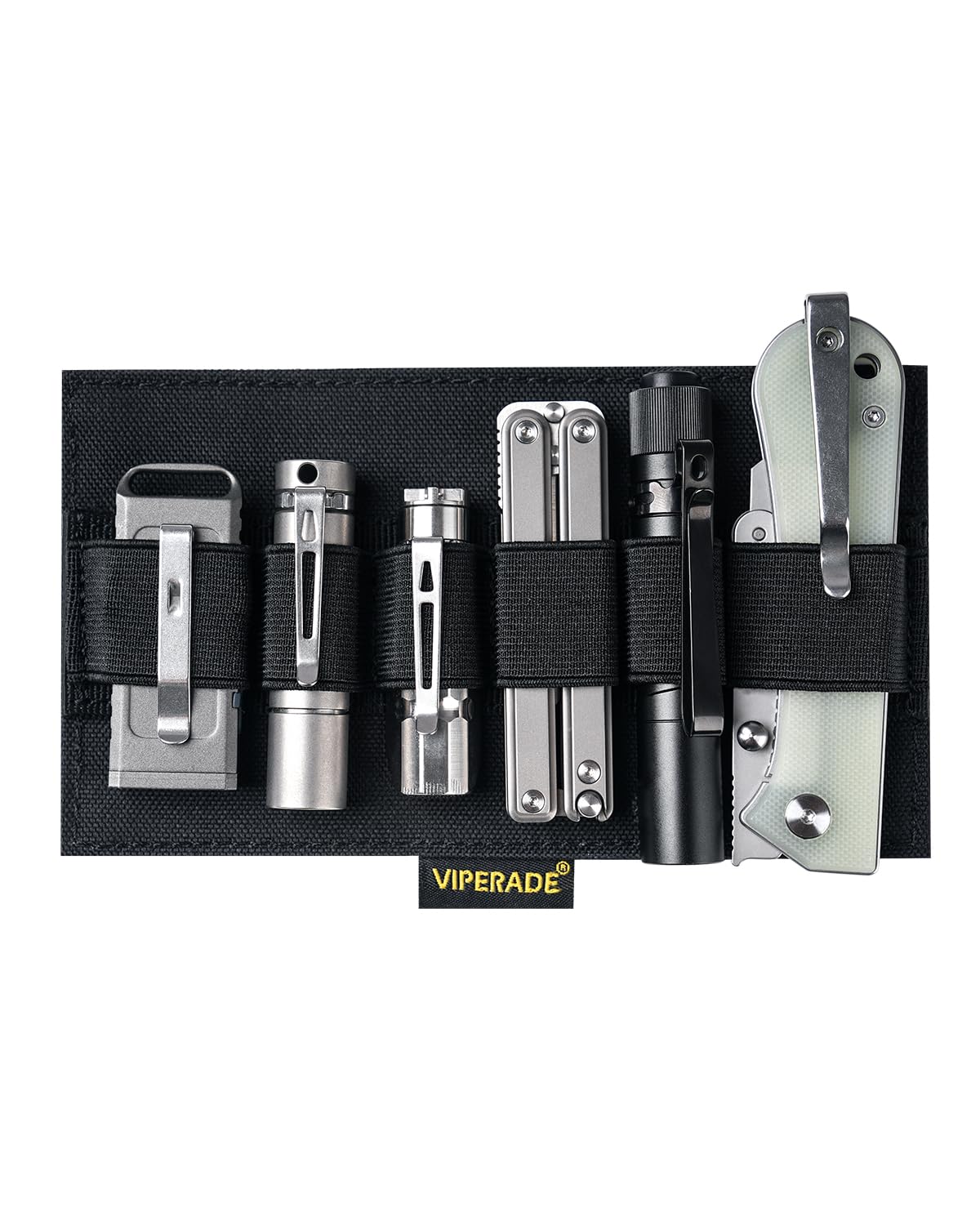 

VIPERADE EDC Эластичная модульная панель-вставка EDC с крючком на спине, аксессуар, большой эластичный органайзер-держатель для черного органайзера PL10-B, держатель, сумка/рюкзак чёрный