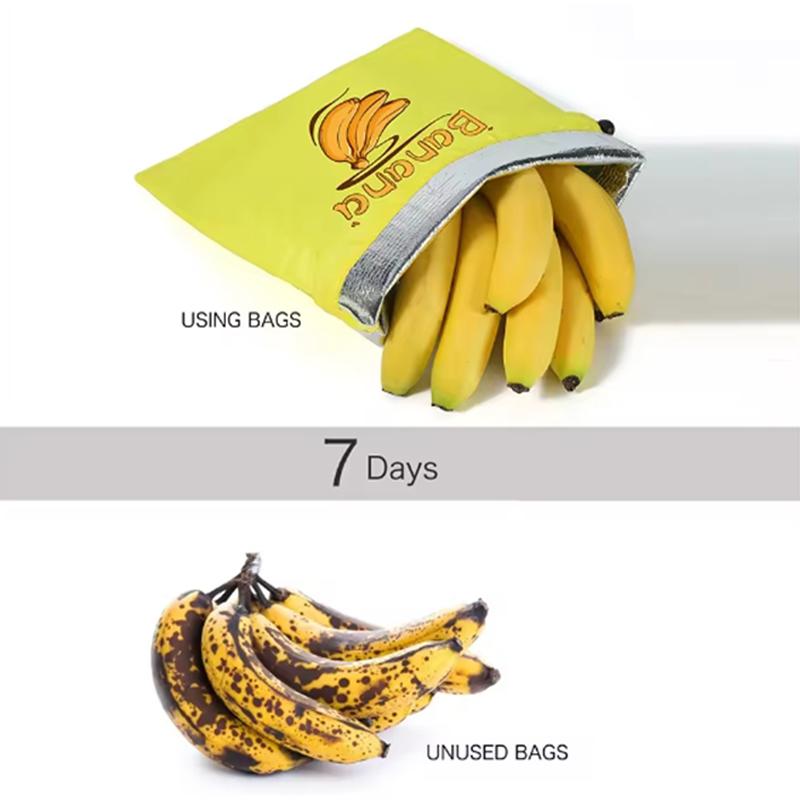 Banana Bundle Pocket Storage Bags Reusable for Fruits Vegetables Food Preservation Insulated Shockproof Lightweight Shopping Bag