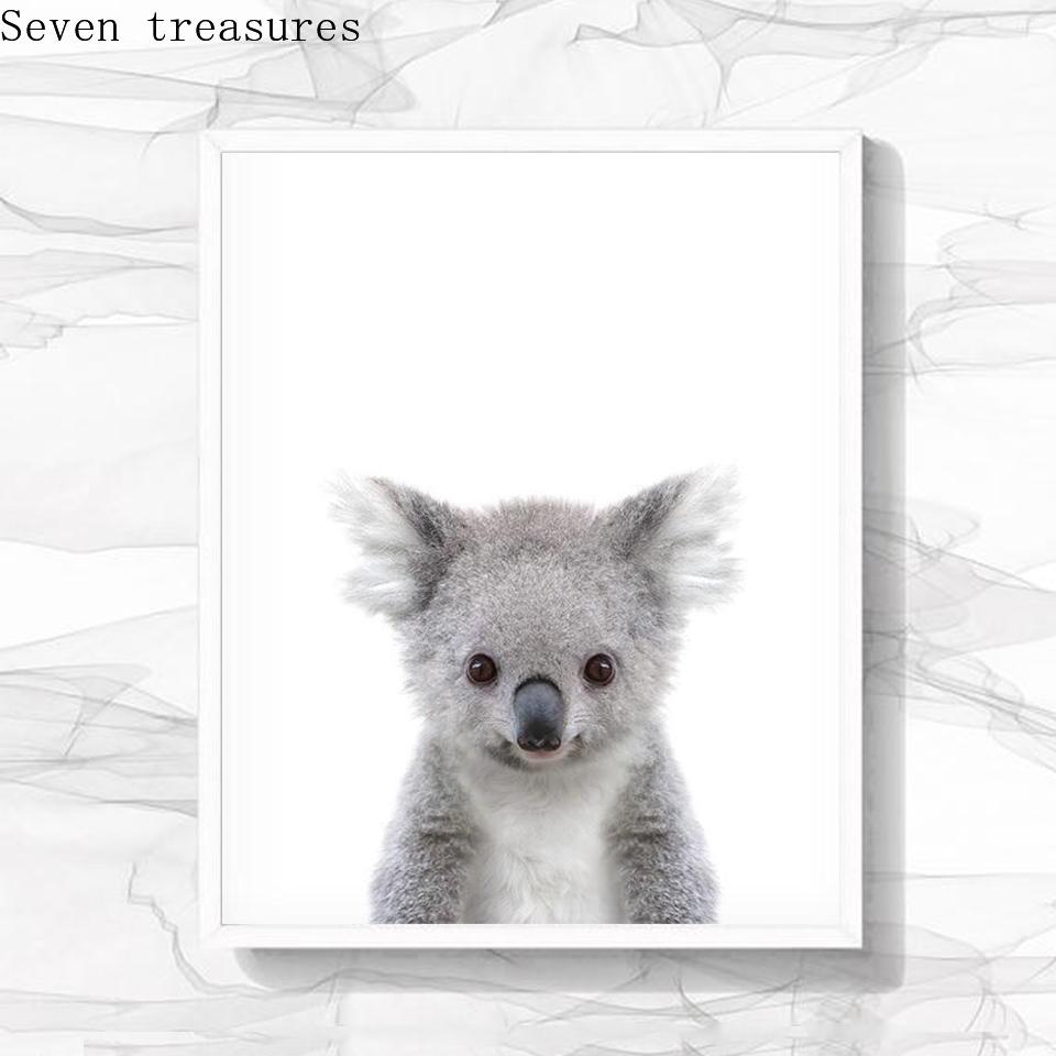 

Плакат с детской коалой для детской комнаты, Декор с животными, Принты с картинками, Украшение детской комнаты, Плакаты для рисования, Австралийский домашний декор 21x30cm No Framed