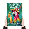 Metalen Poster Papegaai Vogel Retro Vintage Muurkunst Bar Huisdecoratie 8x12 Inch Cadeau