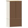 Vidaxl Vigo Wardrobe, White, 90X55X170 Cm, Solid Pine Wood