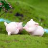 Cute Cartoon Pig Figurine Set Small Resin Piggy Statues Playful Ornaments for Home Garden Decorating