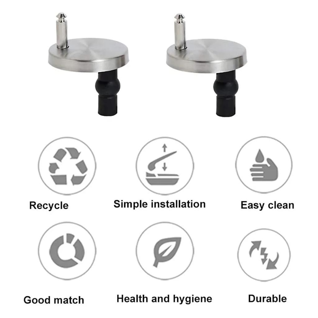 2pcs Toilet Seat Hinge Fittings Seat Spare Parts Toilet Wc Accessories Fittings Hinge Hinges Replacement Kit