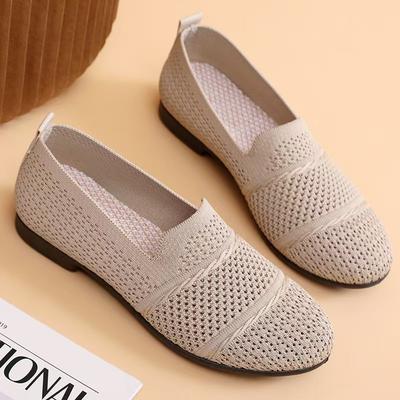 Women's New Summer Cloth Shoes Flying Mesh Breathable Comfortable Casual and Versatile Soft Bottom Fashionable
