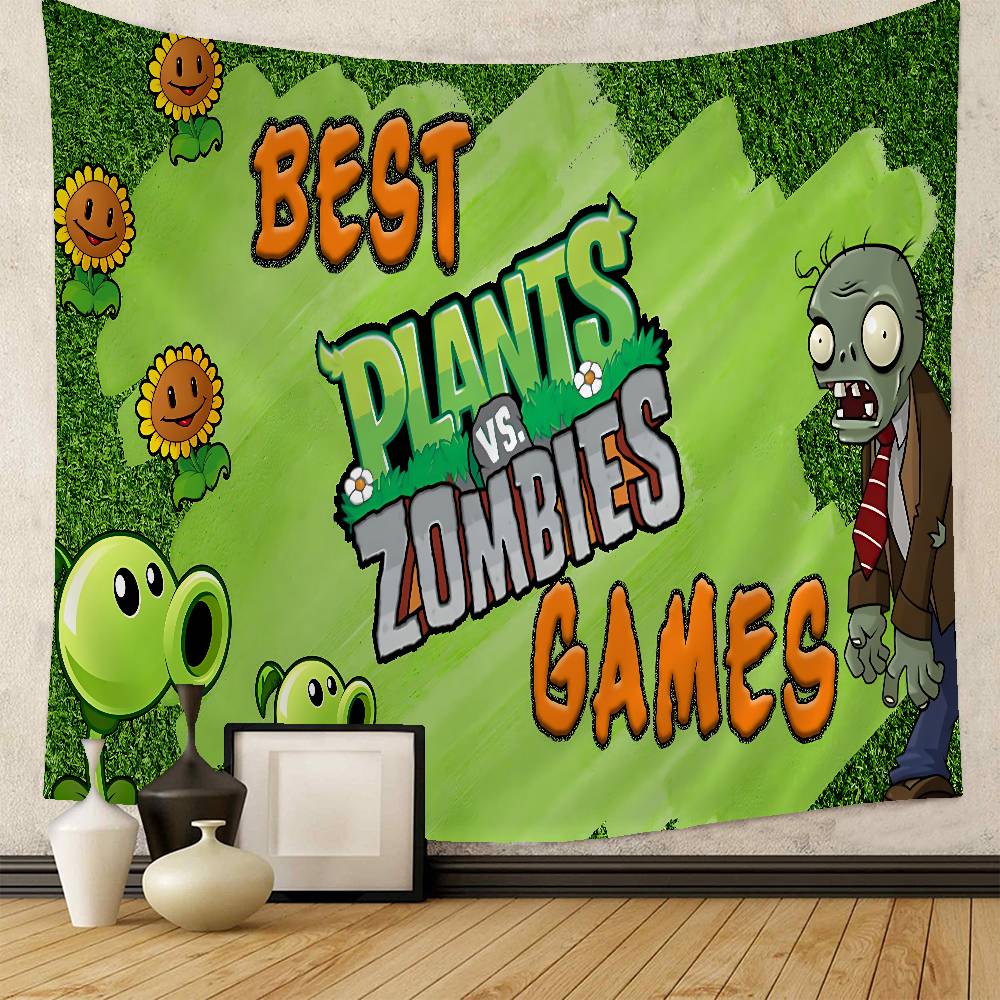 Classic Game P-Plants Vs Z-Zombies Hanging Bohemian Tapestry Bohemian Wall Tapestries Mandala Cheap Hippie Wall Hanging
