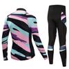 Conjunto de roupas de ciclismo para ciclismo, camisas de ciclismo, homens/mulheres, manga comprida, roupas de bicicleta, terno
