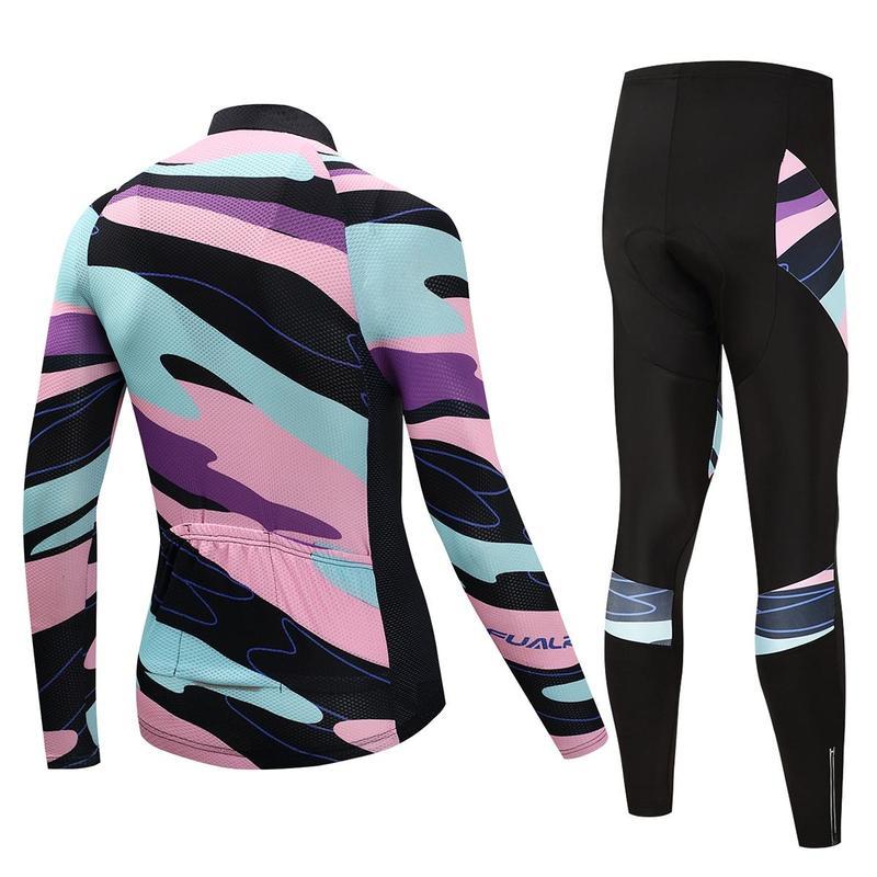 Cyklistické dresy Cyklistický komplet oblečení pro muže/ženy s dlouhým rukávem, oblečení na kolo