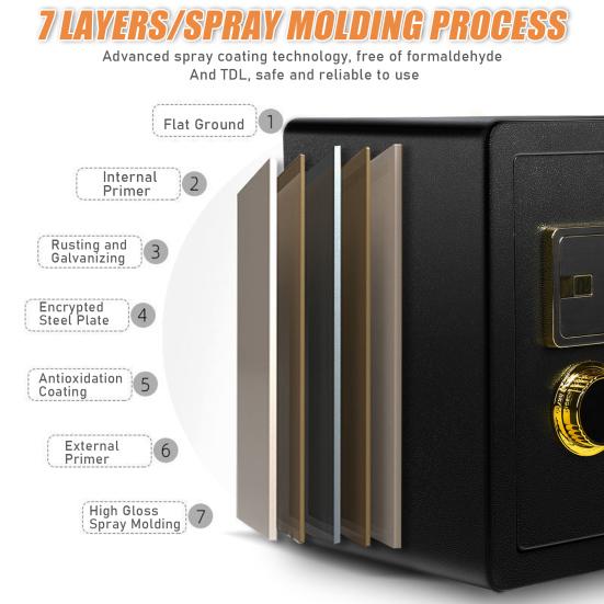 40cm Large Home Safe Anti-theft Fireproof Safe Home Document Safe Box Jewelry Deposit Safe Box Digital Security Home Safe