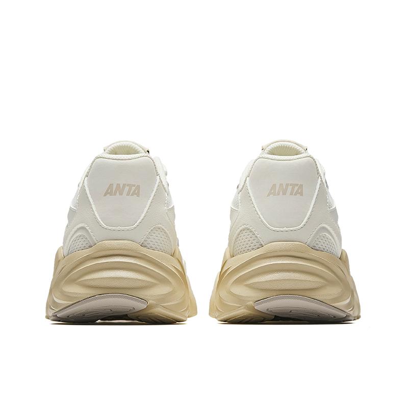 Anta Retro Versatile Non-Slip Breathable Low-Top Casual Running Shoes Men Sneakers White Gray 912515505-3