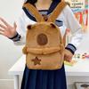 Kawaii Cartoon School Bag Large Capacity Shoulder Bag All-match Capybara Plush Backpack  Girls