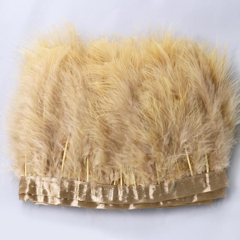 Turkey Feather Velvet Ribbon for DIY Wedding, Latin Headwear, and Clothing Accessories