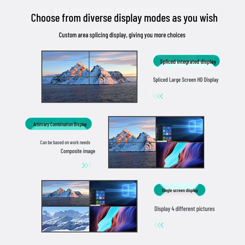 MT-Viki 4x4 Seamless 4K HDMI Matrix Switcher with Video Wall