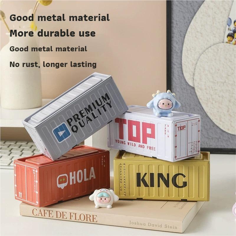 Vintage Industrial Style Container Storage Box Decoration Desktop Personalized Storage Tank