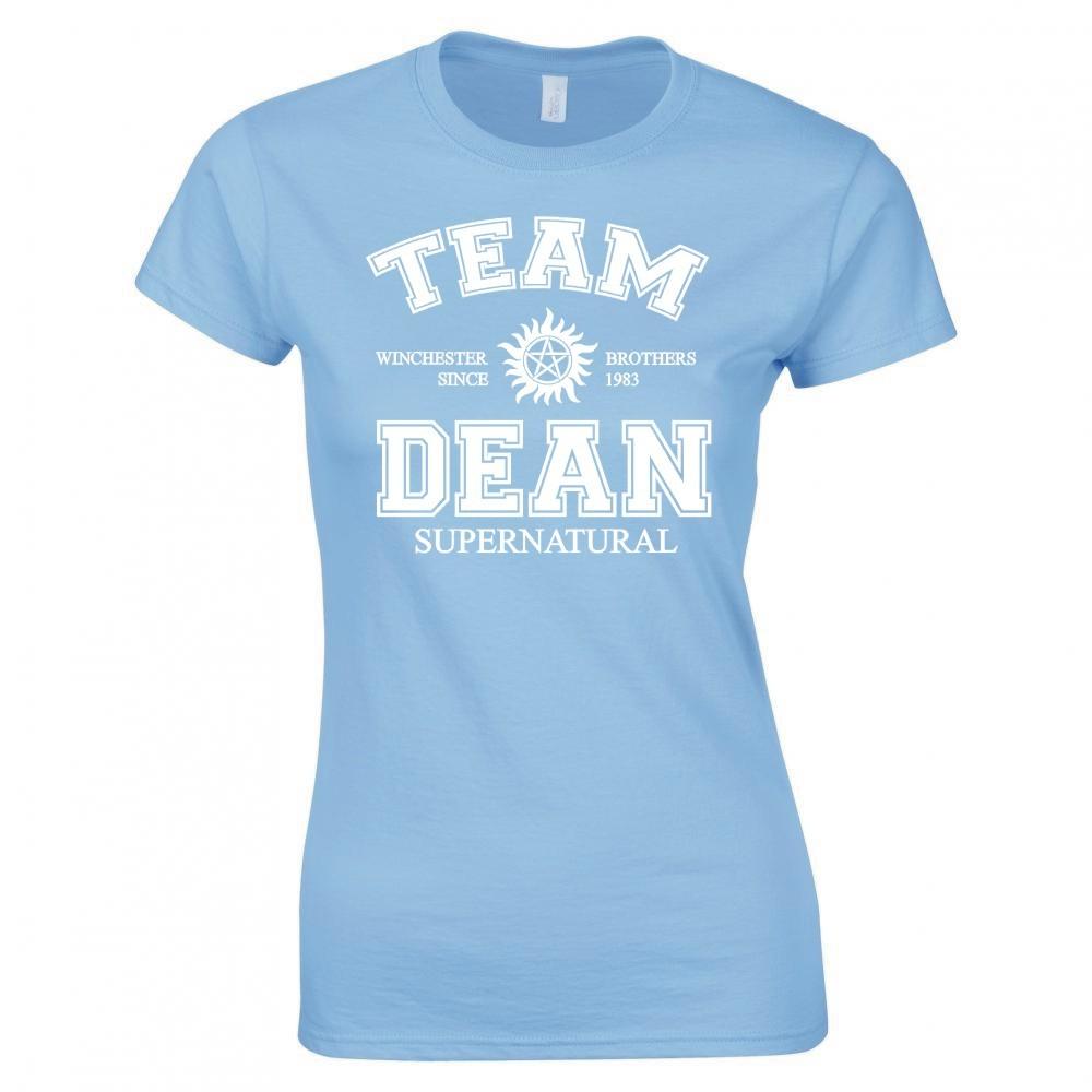 Supernatural Team Dean Ladies Skinny Fit Tshirt S