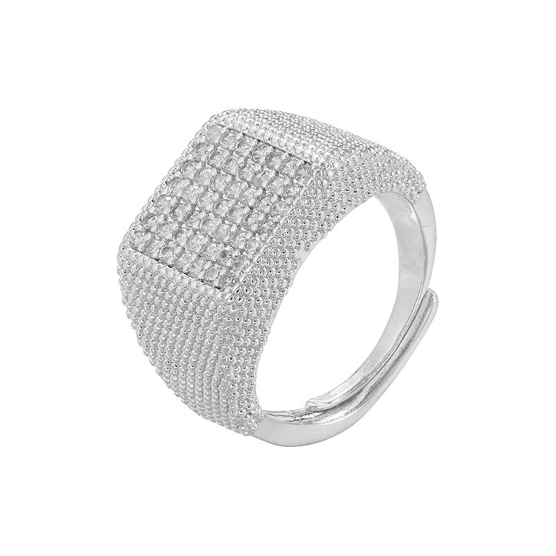 ZHUKOU 6 styles Cubic Zirconia women rings Brass exquisite opening rings 3 lines 4 lines Heart rings Jewelry VJ476