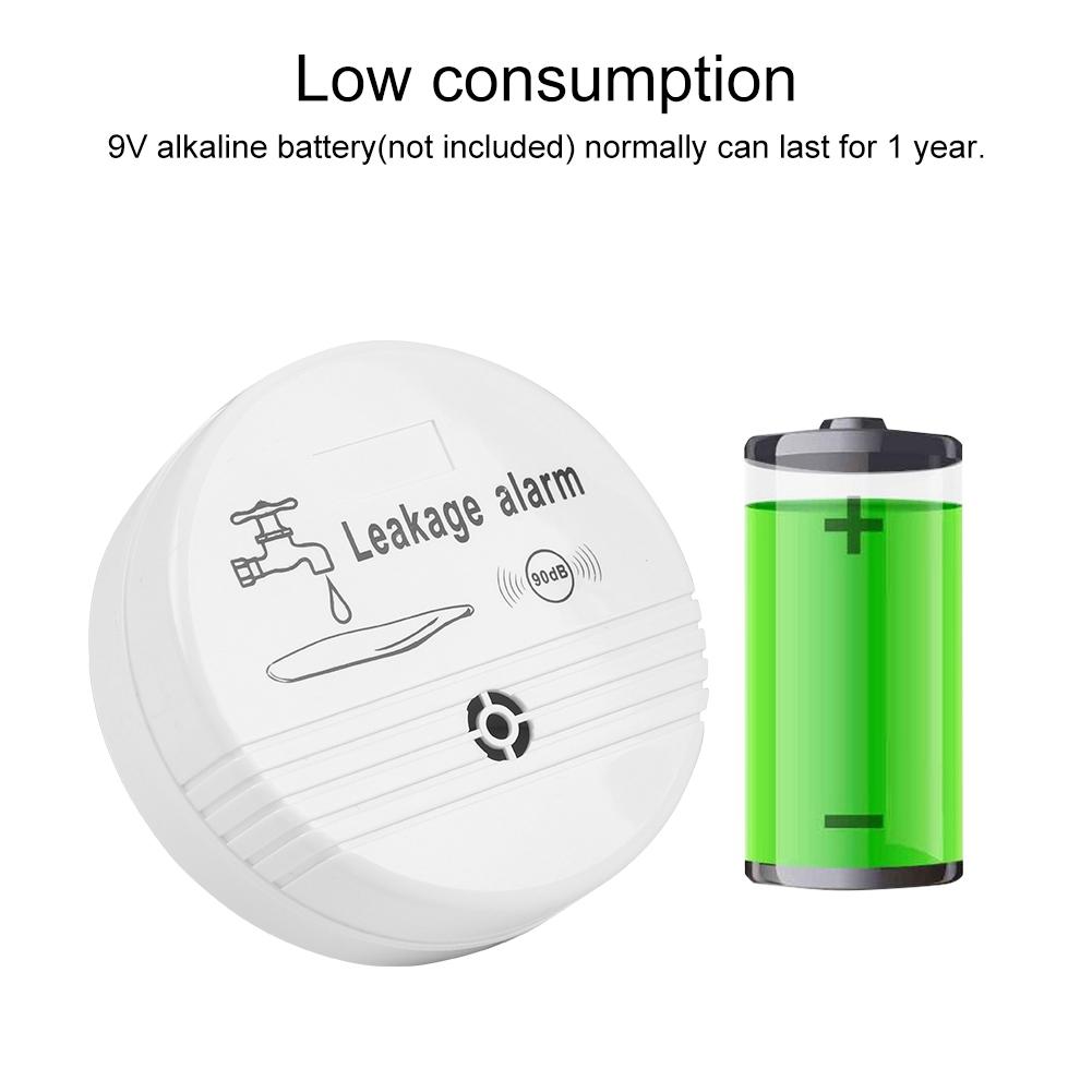 90 dB Household Wireless Water Leak Detector Sensor Water Leakage Alarm for Home Kitchen Toilet