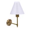 Gold Fabric Lampshade Nordic   Modern Rechargeable Cordless Wall Lamp for Bedroom Living Room