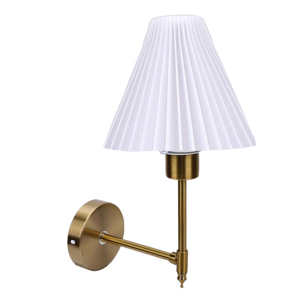 Gold Fabric Lampshade Nordic   Modern Rechargeable Cordless Wall Lamp for Bedroom Living Room