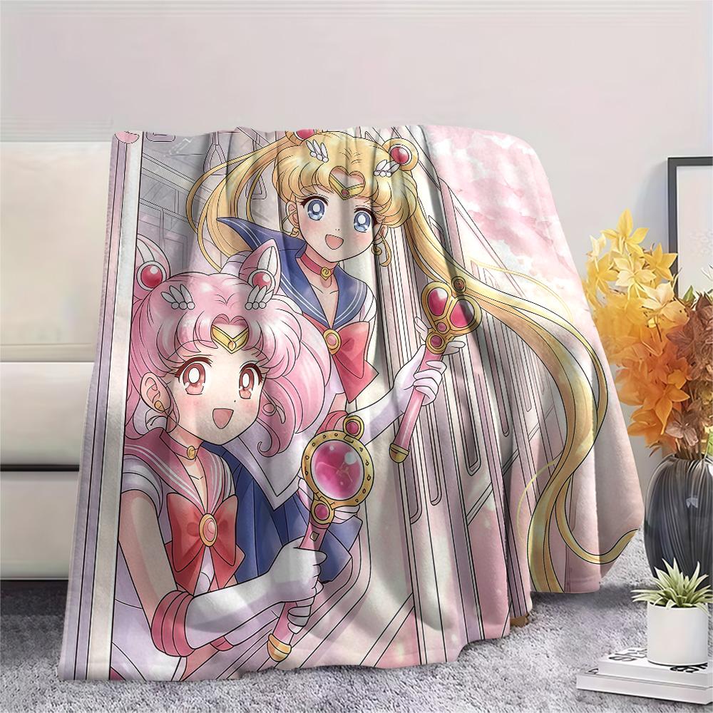 

Sailor Moon Usagi Tsukino Theme flannel blanket, warm and comfortable for sofa, perfect gift for fans 75x90cm