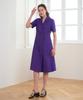 L By L Purple Linen Double Button Dress