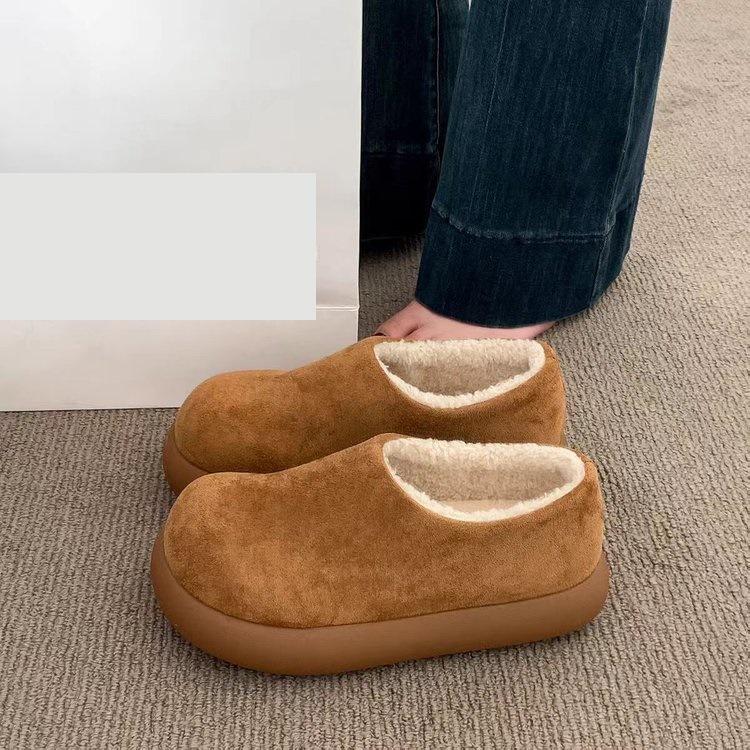 

Высококачественные туфли Birkenstock Mao Mao с нескользящей мягкой подошвой, новые толстоподошвенные осенние, зимние и зимние туфли, утепленные хлопком 35