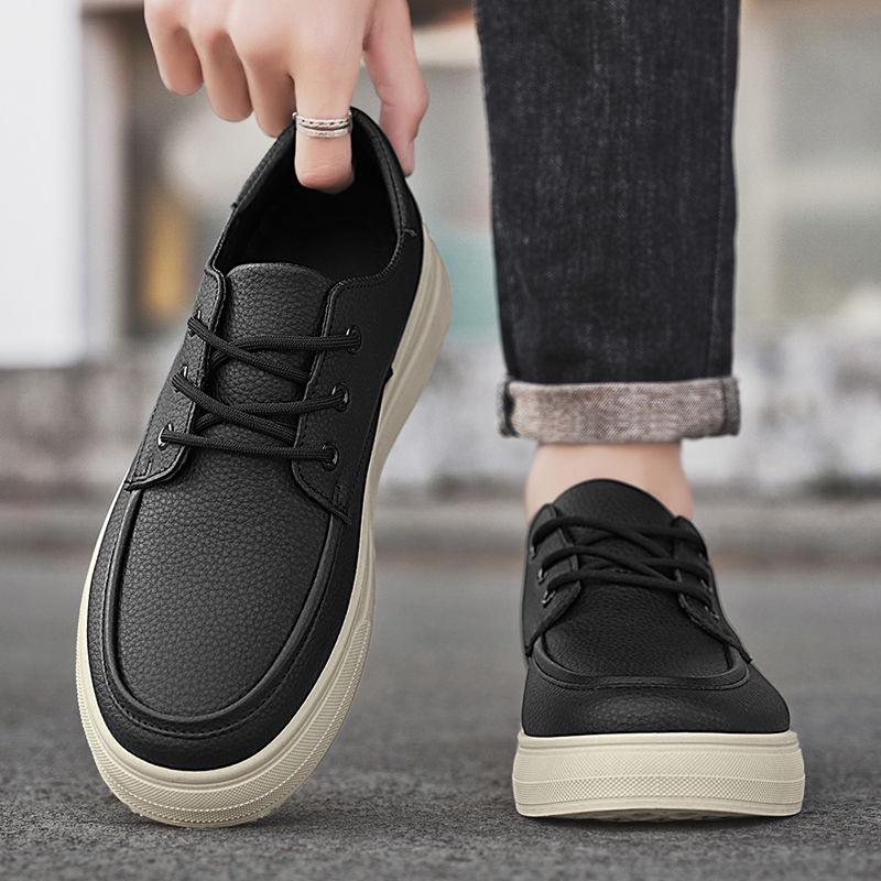 

Fashion Moccasin Lightweight Men s Leather Shoes Lace Up Retro Slip-on Cowhide Footwear Offer Luxury Sale In Promotion Male Casual Shoe 39