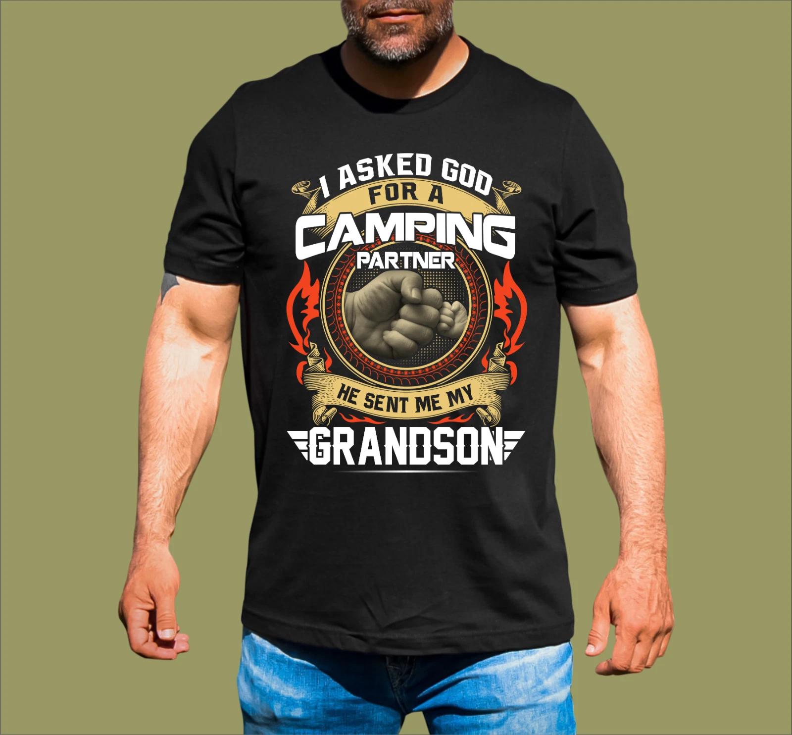 CAMPING PARTNER GRANDSON T-SHIRT XL