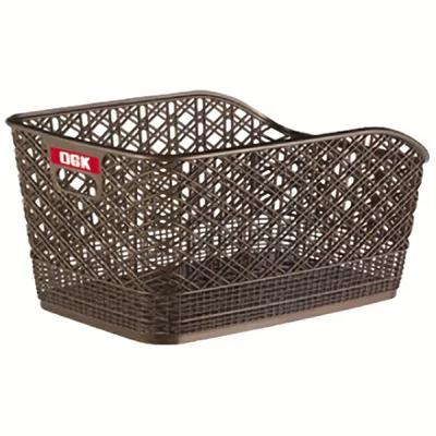 OGK Giken Rear Basket RB-012 (Fixed, Fashionable Large Rear Basket) Pearl Brown for Bicycles