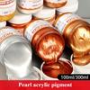 Conjunto de Tintas Acrílicas Metálicas 100/300ml Dourado Prata Cobre Bronze para Tela Madeira Cerâmica Tecido Suprimentos de Arte e Artesanato Resina Epóxi DIY