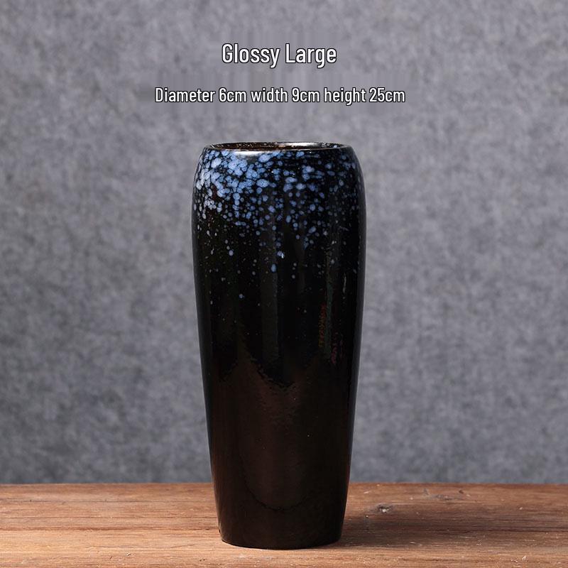 European Minimalist Ceramic Floor Vase for Living Room - Ikebana & Dried Flowers