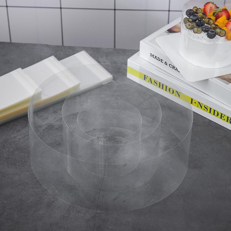 Cake Collar Strips: Self-Adhesive, Transparent, Food-Grade, In Sizes 2-10 Inch for Mousse and Layered Desserts
