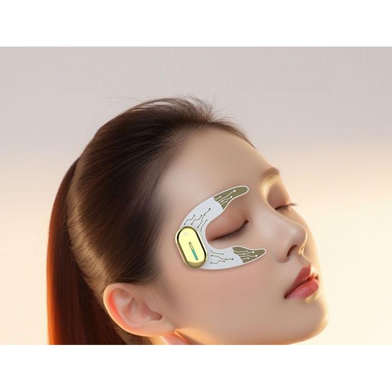 Beautyronics - Massaggiatore Facciale EMS Ricaricabile USB Antirughe / Cerotto Occhi / Cerotto Viso / Telecomando / Set