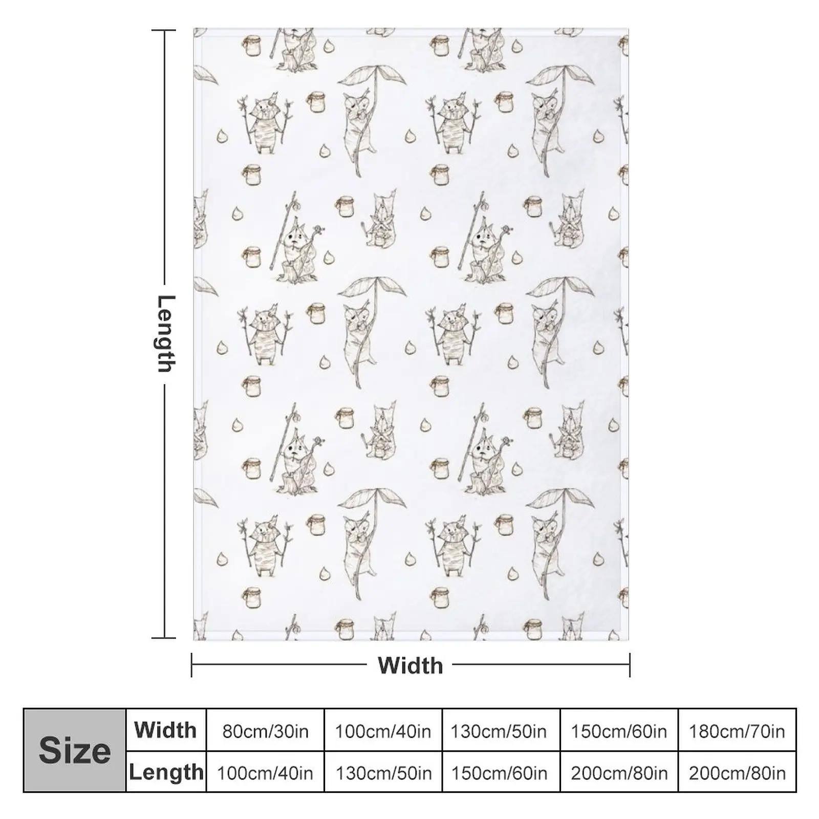 Korok Party sepia Throw Blanket Soft Plush Plaid Camping Blanket sofa bed 75cmx90cm серый