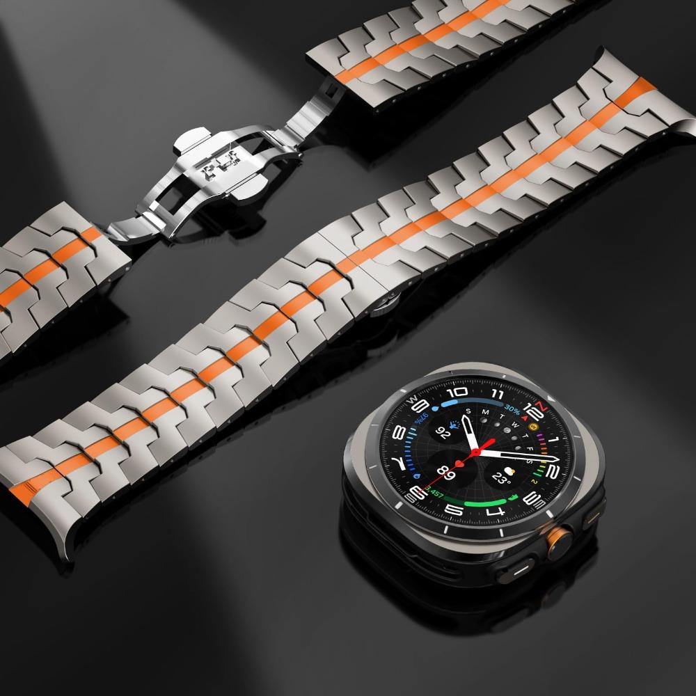 Luxury Metal Strap for Samsung Galaxy Watch Ultra 47mm Stainless Steel No Gaps Bracelet for SAMSUNG Galaxy ULTRA 7 47MM Men Band