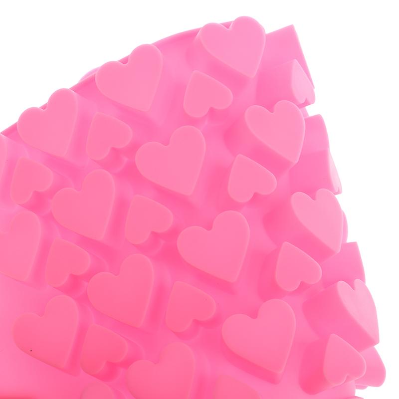 Silikonová forma ve tvaru srdce s 56 dutinami, tácek na kostky ledu, diy čokoládová fondánová forma, 3D pečivo, želé sušenky, pečení, zdobení dortů, nástroje
